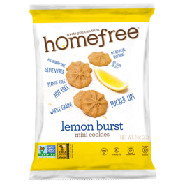 HOMEFREE GLUTEN FREE LEMON BURST MINI COOKIES 10/1oz